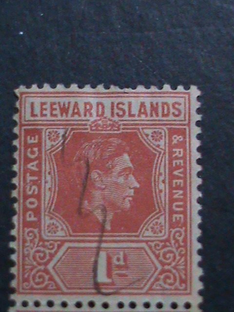 ​LEEWARD ISLANDS-1938 SC#105 KING GEORGE VI- USED PAIR-VF-85 YEARS OLD