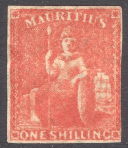 Mauritius 1859 1s Vermilion Scott 19 SG 34 UN Cat $3,150