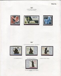 MALTA; 1967 early QEII Pictorial issues fine Mint small Lot of SETS