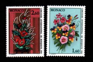Monaco # 1392-1393 Mint Flowers!