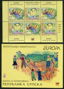 BOSNIA SERBIA(054) - Europe Cept -Integration of immigrants - Booklet - 2006