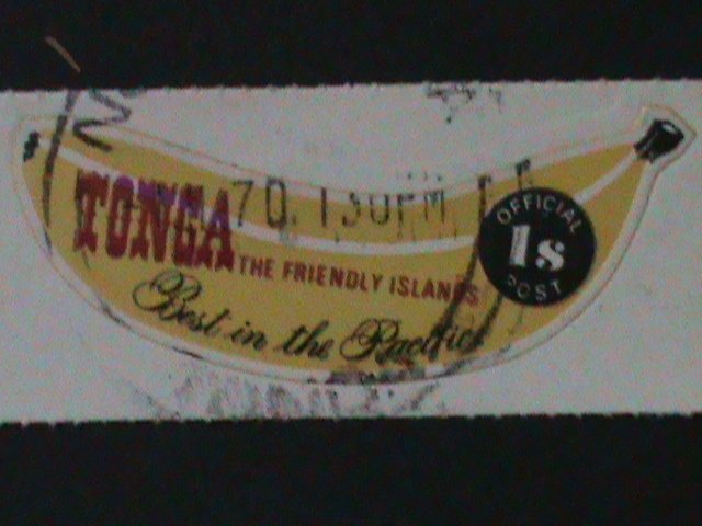 ​TONGA-SC# 222-LOVELY BEAUTIFUL BANANA SHAPE CUT STAMP CTO VF-HARD TO FIND