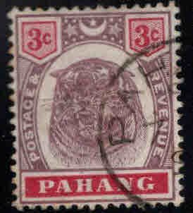 MALAYA-Pahang Scott 14 Used Tiger stamp nice cancel