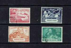 British Guiana: 1949, 75th Anniversary of the UPU, Fine Used set