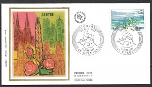 FRANCE 1976 25c Central France Regions Issue Sc 1440 Silk Cachet FDC