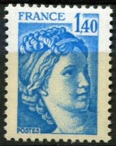 France Sc#1573 MNH, 1.40f brt bl, Sabine (1978)