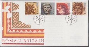 GREAT BRITAIN Sc #1502-5 FDC of 4 DIFF - EMPEROR HADRIAN, WHO REBUILT JERUSALEM