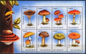 Angola 1999 Mushrooms Mi.1414/21 sheet MNH