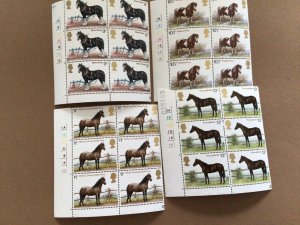 Great Britain 1978 Horses  mint never hinged stamps sheet Ref 62201