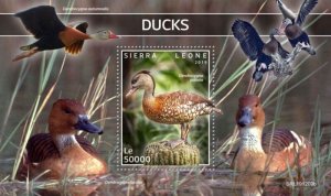 Sierra Leone - 2019 Ducks on Stamps - Stamp Souvenir Sheet - SRL191209b