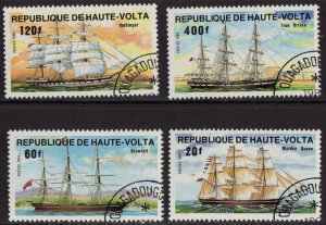 Thematic stamps UPPER VOLTA 1984 SHIPS 4v used