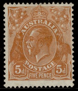 AUSTRALIA GV SG103a, 5d orange-brown, M MINT. Cat £45.