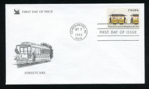US 2060 Streetcars - Early Electric UA Readers Digest FDC
