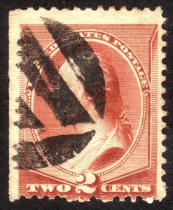 1883, US 2c, Washington, Used, Sc 210