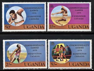 Uganda 1978 Sc#199/202 COMMONWEALTH GAMES CANADA Set (4) MNH