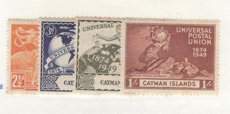 CAYMAN ISLANDS # 118-121 VF-MH UNIVERSAL POSTAL UNION