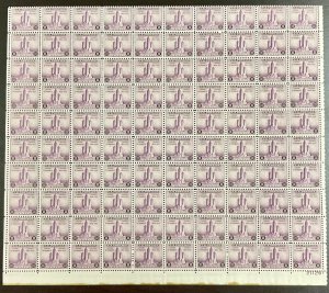 729 Century of Progress, Chicago Federal Building  MNH 3 c Sheet of 100  1933