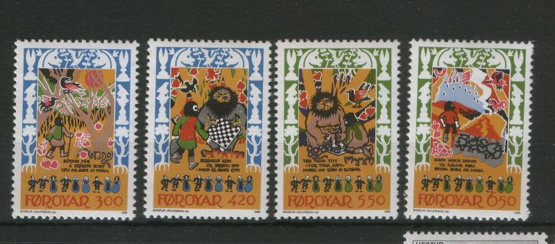 FAROE ISLANDS-MNH-SET-Skrimsla Ballad-1985.