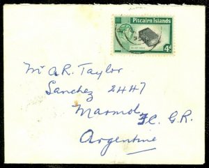 EDW1949SELL : PITCAIRN Very Scarce usage of Scott #5A on 1955 Commercial cover