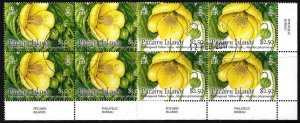 PITCAIRN ISLANDS SG821/2 2011 YELLOW FAUTU BLOCK OF 4 FINE USED