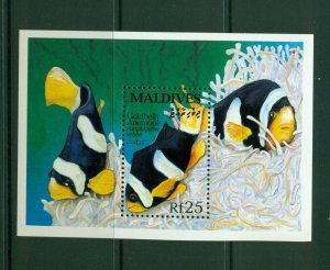 Maldive Islands  #1869 (1993 Fish sheet) VFMNH CV $6.00