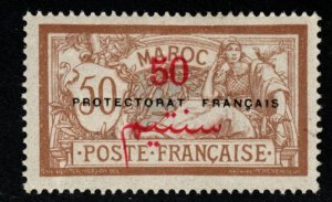 French Morocco Scott 51 MH*  Protectorate overprint colorful, nicely centered