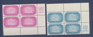 UNITED NATIONS UN - Scott 33-34 - MNH inscription block  - 1955