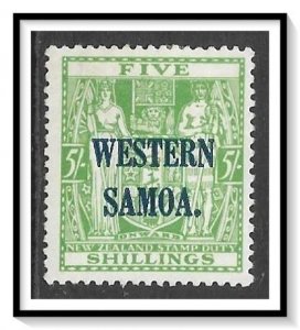 Samoa #176 Postal-Fiscal Overprinted MHR