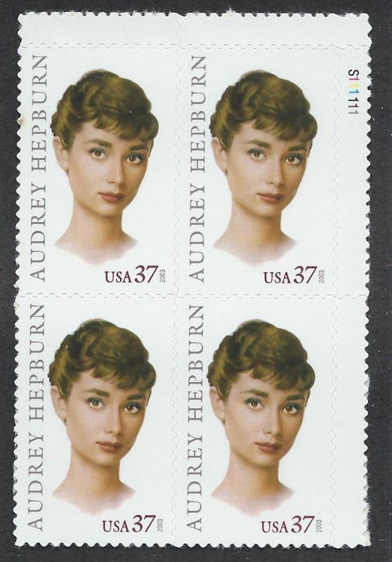 UNITED STATES SC# 3786 VF MNH 2003 PL#S111111 UR B/4