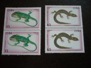 Stamps - Cuba - Scott#3617-3622 - MNH Set of 6 Stamps in Pairs