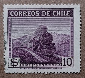 Chile #209 10p State Railways USED (1940)