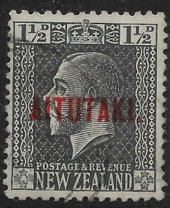 AITUTAKI SG21 1917 1½d SLATE USED