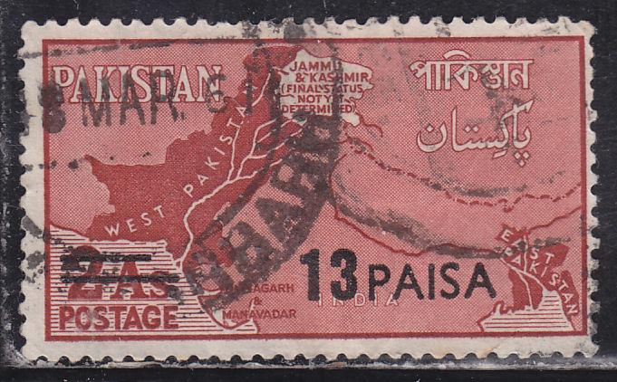 Pakistan 128 Map of Pakistan O/P 1961