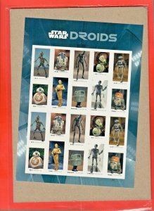 5573-82  Star Wars   Sheet (PO sealed )  55¢  FACE $.5.50   MNH  2021