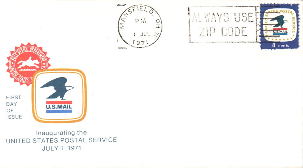 1396 OH, Mansfield 7171 USPS FDC United States, General Issue