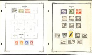 Nauru Stamp Collection on 11 Scott Specialty Pages, 1916-1975