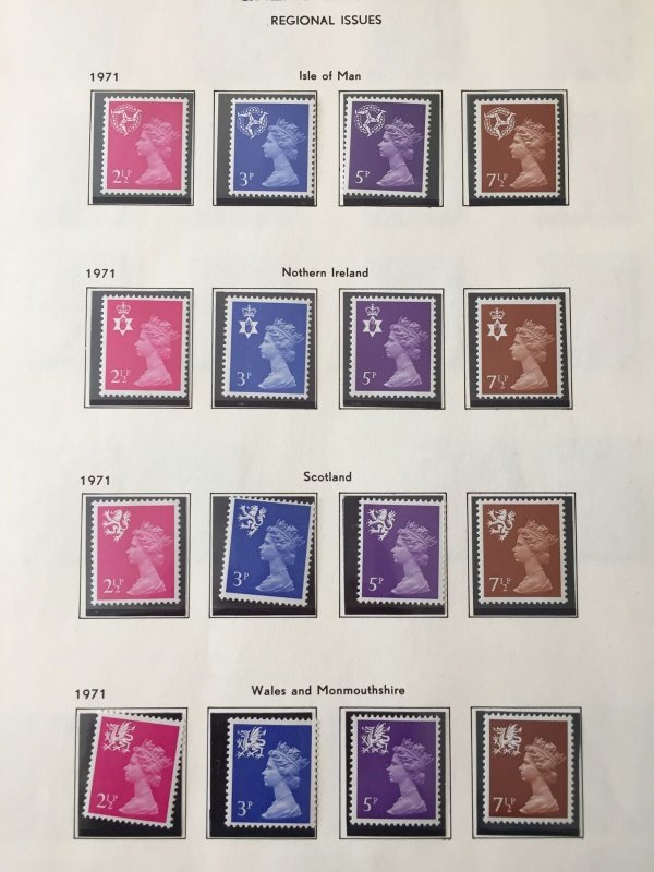 Great Britain Regionals Definitives MNH(Aprx 170)Face Postage HP707 ) 
