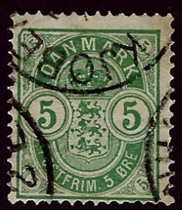 Denmark SC#35 Used Fine SCV$100.00...Bargain in Demand!