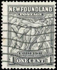 Newfoundland Scott 184 F-VF Used 1932 1¢ Codfish