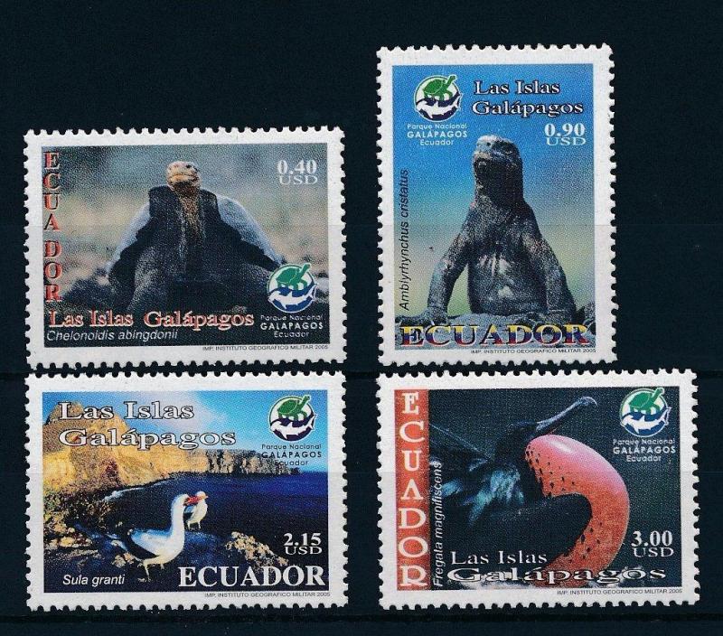 [29114] Ecuador 2005 Marine Life Galapagos Island Turtle Birds MNH