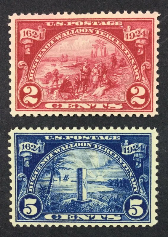 MOMEN: US STAMPS #615-616 MINT OG H LOT #49263