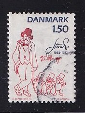 Denmark  #728   used  1982  cartoonist Petersen