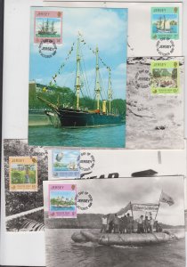 Jersey 1980,  Operation Drakes , set of 6 on Maxicard