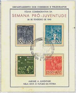 37413  - BRAZIL - RHM catalogue F.A. 1  - PRO JUVENTUDE  - 1940 on OFFICIAL CARD