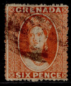 GRENADA QV SG12, 6d orange-vermilion, FINE USED. Cat £26.