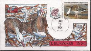 Group of 21 Fred Collins Hand Painted Milford State Duck FDCs - Closeout Sale