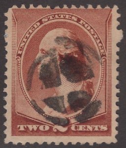 US Scott # 210 2c Washington Fancy Cancel Well Struck