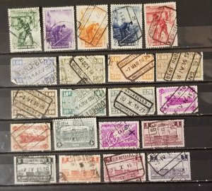 BELGIUM Early Used BOB Back of Book Vintage Stamp Lot z2997