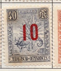 Madagascar 1903 Lemur  Early Issue Fine Mint Hinged 10c. Surcharged 135996