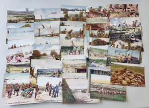 54 - Different British Exped. Force WWI Post Cards, Mint (F32202)